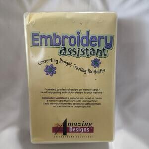 Embroidery Assistant Amazing Designs Card Reader CD Cable Instructions B9